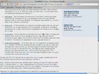 P90X Review - Pre-Program Fit Test