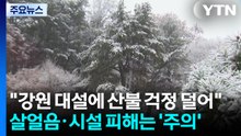 "강원 대설에 산불 걱정 덜어"...살얼음·시설 피해는 '주의' / YTN
