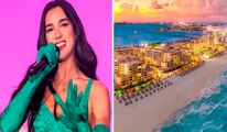 Dua Lipa ofrece show en Cancún como parte de las celebraciones de una empresa en el Hotel Moon Palace
