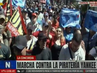 Ciudadanos ratifican su compromiso con la soberanía nacional en Marcha Contra la Piratería Yankee