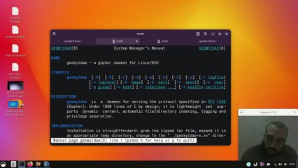 Geomyidae gopher server setup on gentoo