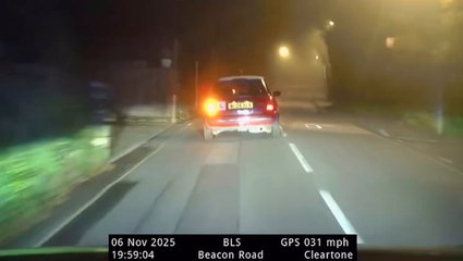 Driver flips car onto roof while fleeing police down country lane