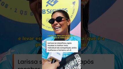 Com maior nota em evento da WSL, Larissa dos Santos projeta: 'Chegar na final e ser campeã' #shorts