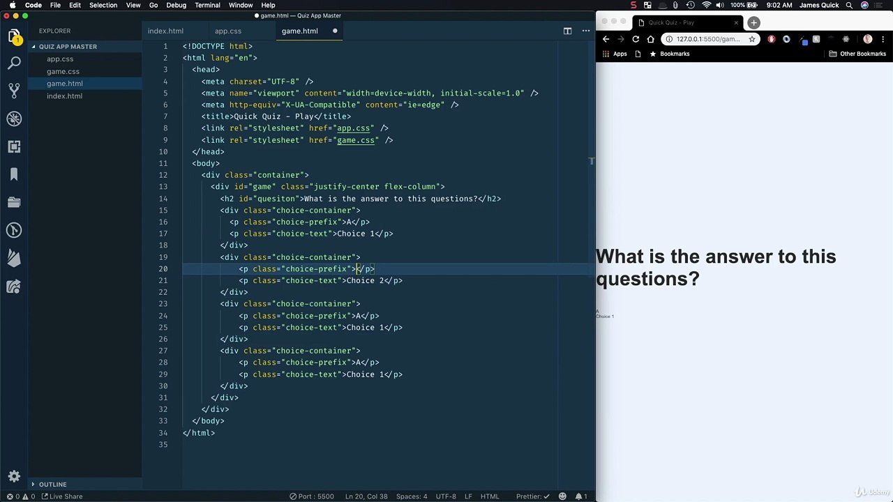 3. Create and Style the Game Page