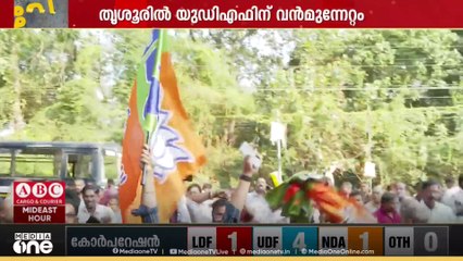 തൃശൂരിൽ അടിപതറി എൽഡിഎഫ്.. യുഡിഎഫിന് വൻ മുന്നേറ്റം..