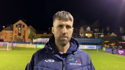 Farnham Town manager Paul Johnson post-Tiverton Town