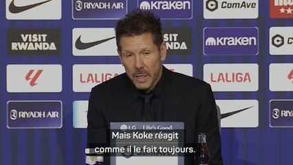 Atlético de Madrid - Simeone : "Quand on est un joueur légendaire et historique comme Griezmann..."