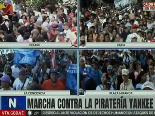 Juventud venezolana se moviliza en rechazo a la piratería yankee