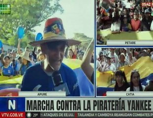 Pueblo apureño dijo presente en la marcha contra la piratería yankee