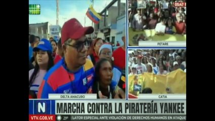 Pueblo deltano marchó en apoyo al presidente Nicolás Maduro