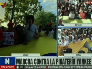 Pueblo apureño se unió a la marcha nacional en contra de la piratería yankee