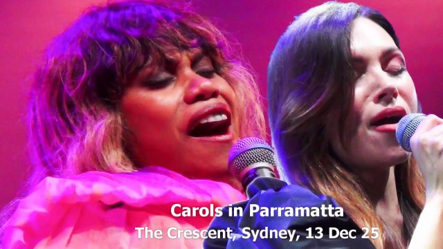 Carols In Parramatta Part 1 Ngaiire, Erin Clare, Emma Pask, Ursula Yovich, Mowgli May, Paul Capsis, Rob Mills, Royston Noell, Jazzy K, Voli K and Zindzi Okenyo.@TheCrescent, Sydney Christmas Carols Part 1, Sydney, 13 Dec 25