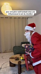 si le Père Noël tombait chez une influenceuse le soir du réveillon