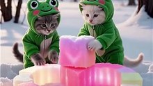Frog Kitties Make Heart 🐸💖