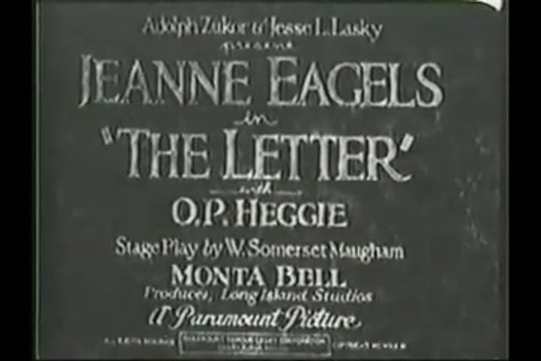 The Letter (Paramount, 1929)