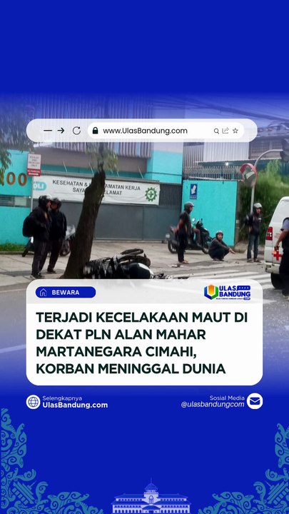 Kecelakaan Maut di Dekat PLN Alan Mahar Martanegara Cimahi, Korban Meninggal Dunia