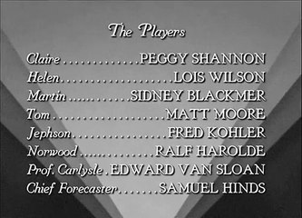 Deluge (1933) Peggy Shannon, Sidney Blackmer, Lois Wilson