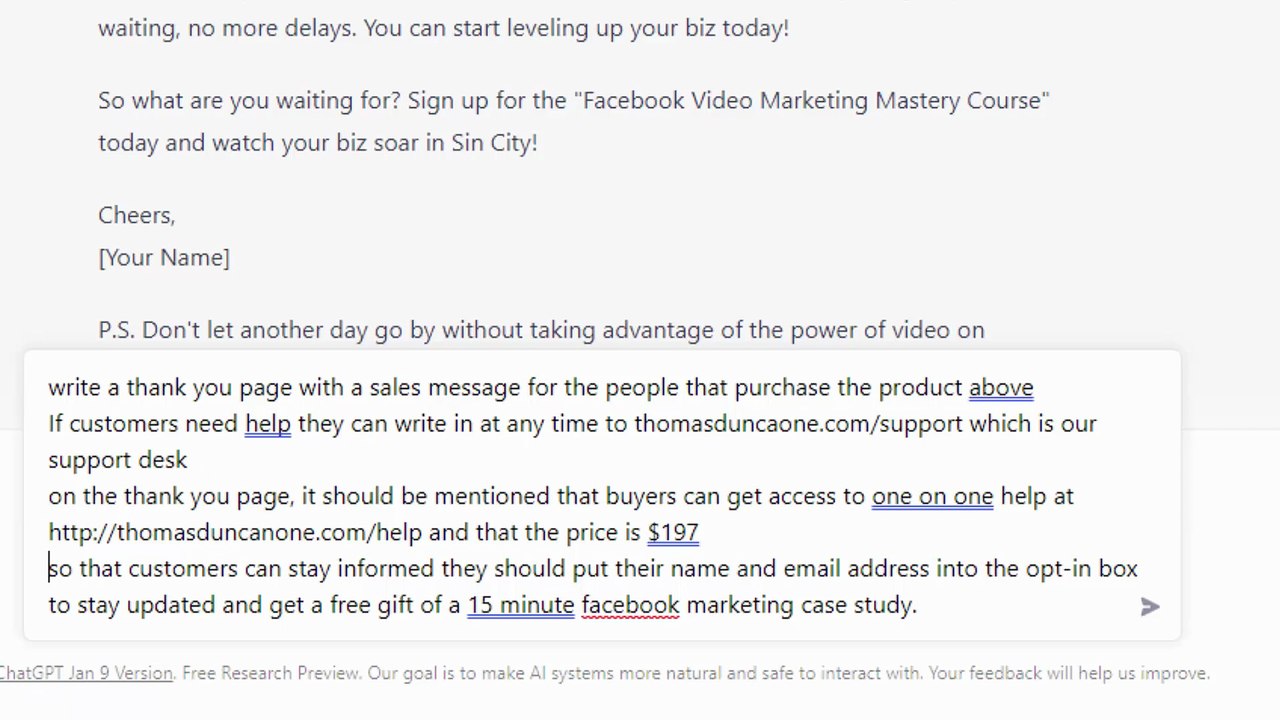 (9) The Thank You Page: How to Create a Compelling Script with ChatGPT