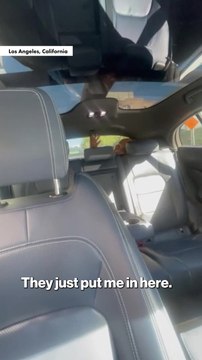 Mom and daughter startled to find random man in the trunk of their self-driving car