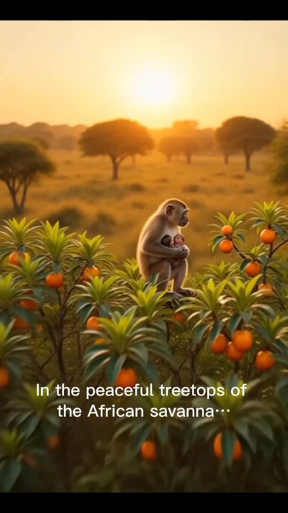 little baby monkey save her mother