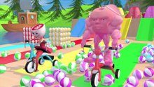 Long slide game with Brain Rot McQueen Car - Funny