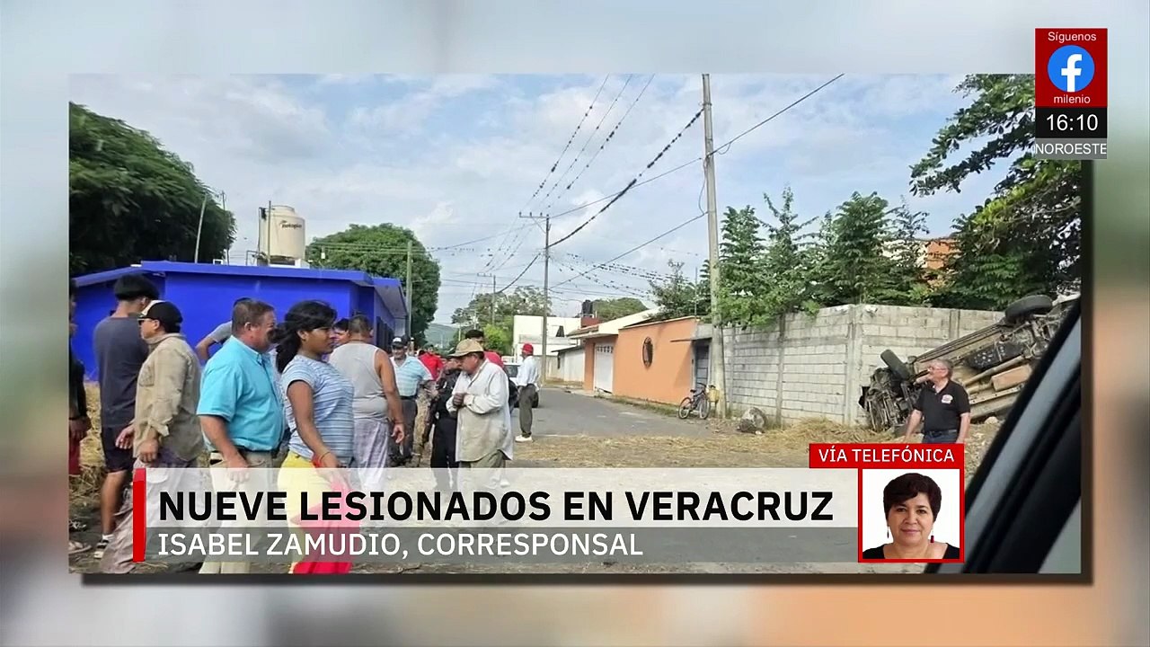 Una serie de accidentes viales deja un muerto y nueve lesionados, en Veracruz