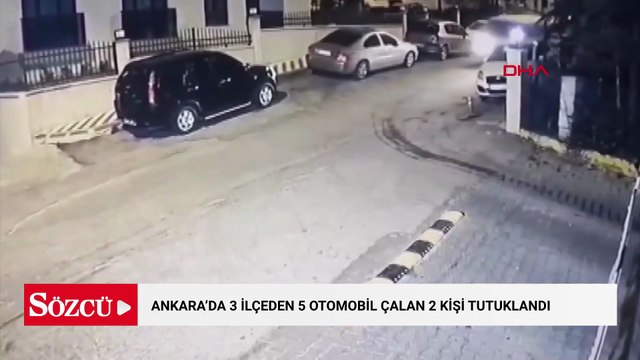 Ankara'da 3 ilçeden 5 otomobil çalan 2 kişi tutuklandı