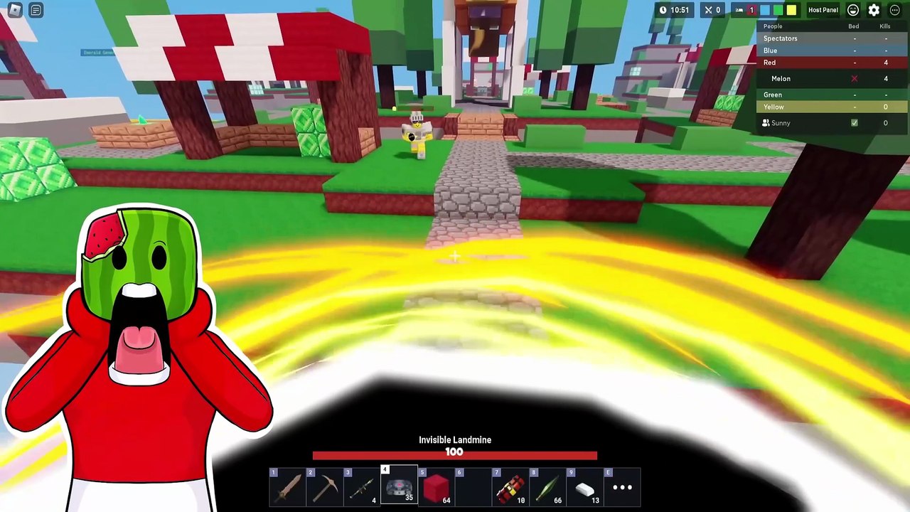 Roblox Bedwars But DYING DROPS OVERPOWERED ITEMS