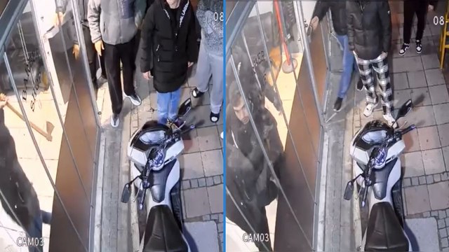 Alacak iddiasıyla kuaförü bastı; baltayla ortalığı dağıttı: O anlar kamerada