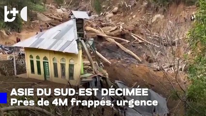 Inondations: plus de 2 000 morts et disparus en Indonésie et au Sri Lanka, près de 4 M touchés