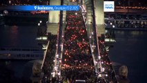 Χιλιάδες πολίτες διαδήλωσαν στη Βουδαπέστη κατά της κυβέρνησης Όρμπαν
