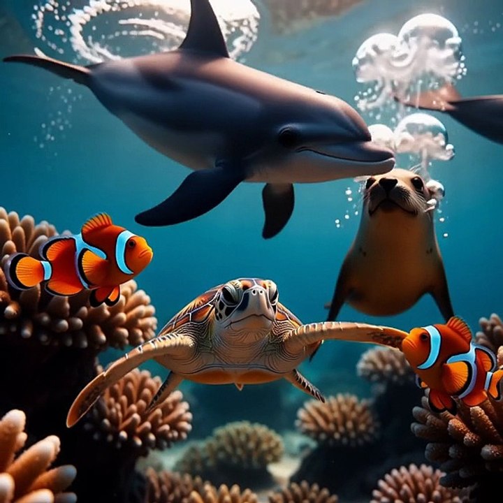 Marine animals.......