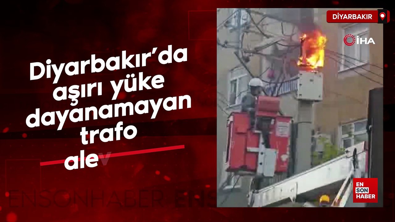Diyarbakır’da aşırı yüke dayanamayan trafo alev aldı