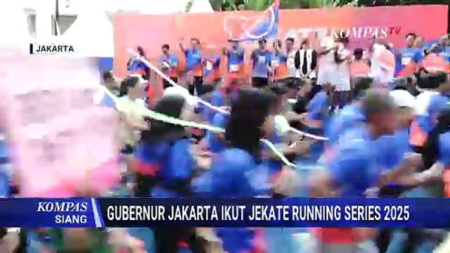 Momen Gubernur Pramono Anung Flag Start Jekate Running Series 2025 di Kuningan Jakarta Selatan