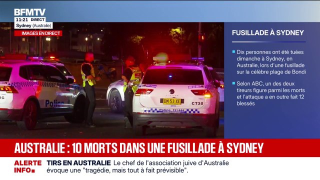 Australie: au moins 10 morts dans une fusillade sur la plage de Bondi à Sydney