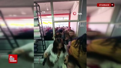 Diyarbakır'da ucuzu gören kadınlar ezilme tehlikesi atlattı