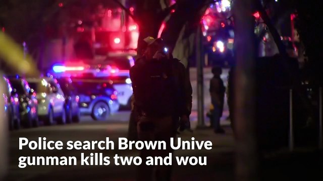 Police search Brown University after gunman kills two and wounds nine on US campus
