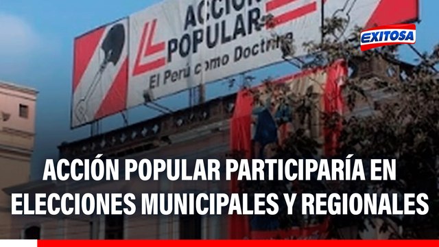 Acción Popular asume que NO PARTICIPARÁ en Elecciones 2026: Sí podrá en municipales y regionales