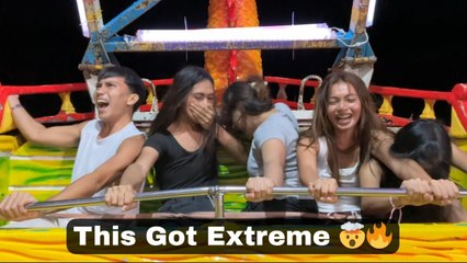 Friends share a wildly funny experience during a thrilling Viking ship adventure