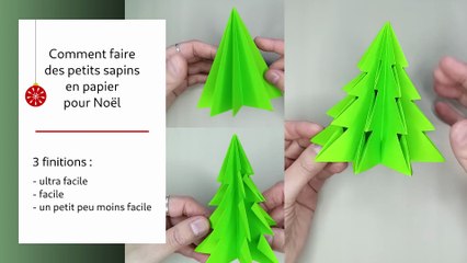 Comment faire des petits sapins en papier pour Noël - Origami facile - Déco de dernière minute pour la table
