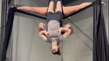 Circus duo showcases strength and precision via a breathtaking aerial stunt