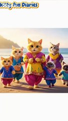 Cute Cat Goes Fishing by the River