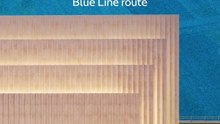 Dubai Metro Blue Line route map