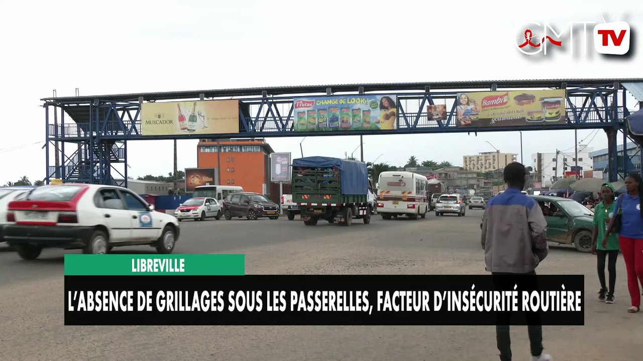 [#Reportage] Libreville : l’absence de grillages sous les passerelles facteur de l’insécurité routière