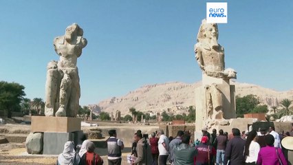 Los famosos Colosos de Memnon han sido restaurados en Egipto
