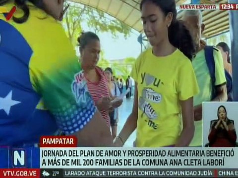 Mil 200 familias de Pampatar fueron beneficiadas por el Plan Amor y Prosperidad Alimentaria