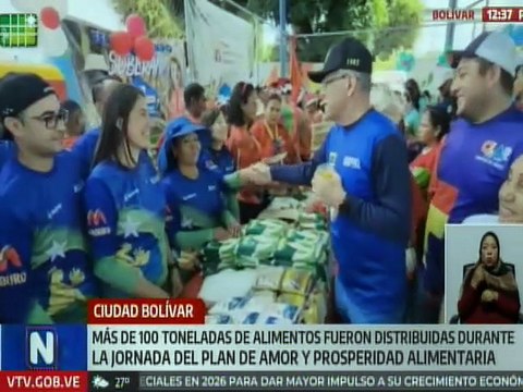 Más de 2 mil familias de Bolívar fueron favorecidas con el Plan Amor y Prosperidad Alimentaria