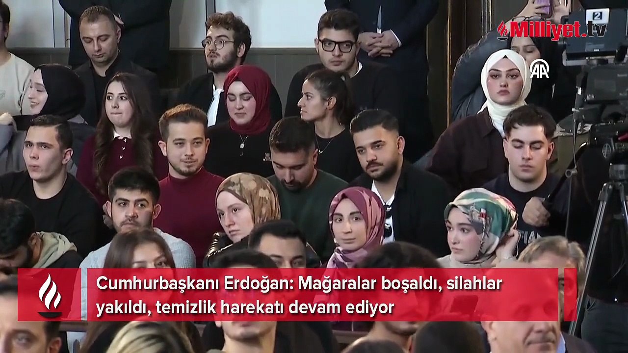Cumhurbaşkanı Erdoğan'dan: Mağaralar boşaldı, silahlar yakıldı, temizlik harekatı devam ediyor