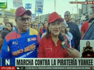 Deltanos marcharon en rechazo a las políticas adoptadas por los EE. UU. contra Venezuela