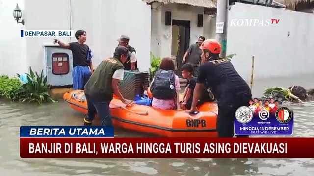 Banjir Rendam Denpasar, Puluhan Warga hingga Turis Asing Dievakuasi | BERUT